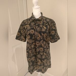 Men's Floral Basics Katun Material Button Up Shirt